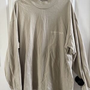 Essentials Fear of God Men's Long Sleeve Beige Tee